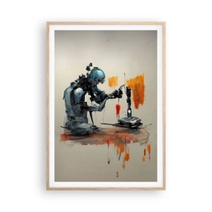 Plakát v rámu světlý dub - Už zítra… - 70x100 cm