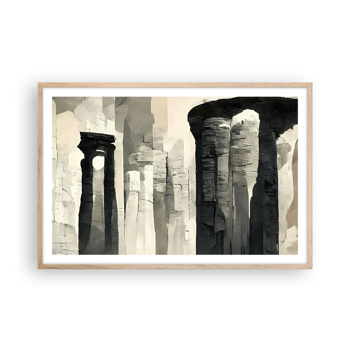 Plakát v rámu světlý dub - Majestátnost starožitnosti - 91x61 cm