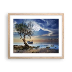 Plakát v rámu světlý dub - Je to konec nebo začátek? - 50x40 cm