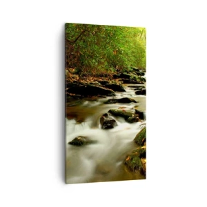 Obraz na plátně - Jako tekuté stříbro - 45x80 cm