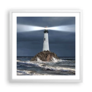 Plakát v bílém rámu - Zde…zde…tady! - 50x50 cm