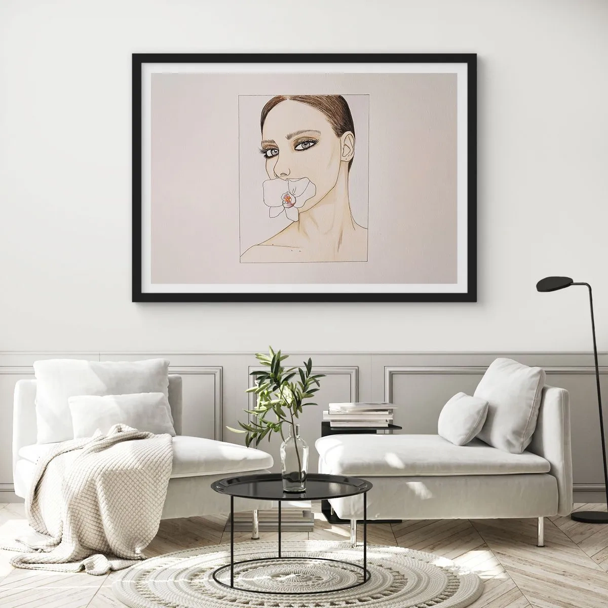 Plakát v černém rámu - Symbol elegance a krásy - 70x50 cm