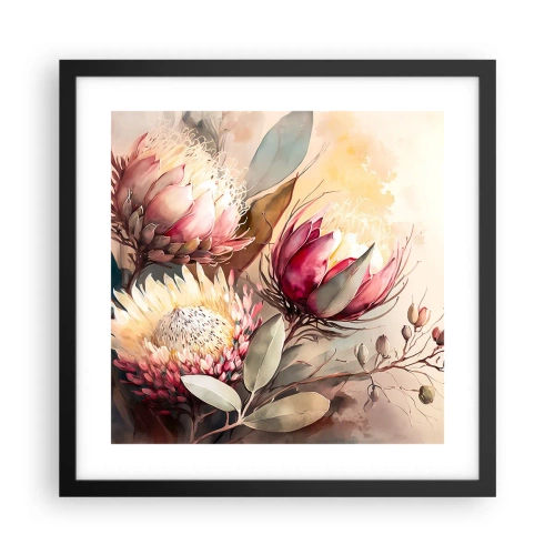 Plakát v černém rámu - Z profilu a en face - 40x40 cm