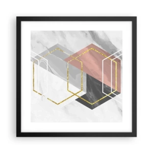 Plakát v černém rámu - Řetězová kompozice - 40x40 cm
