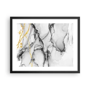 Plakát v černém rámu - Kompozice se zlatým motivem - 50x40 cm