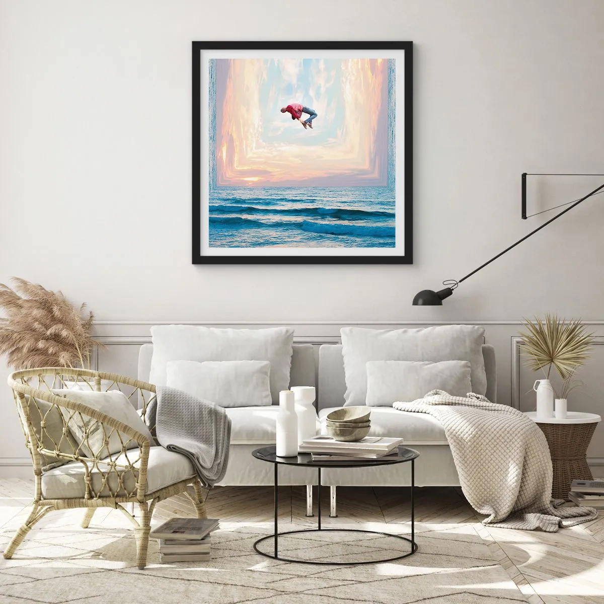 Plakát v černém rámu - Do jiné dimenze - 60x60 cm