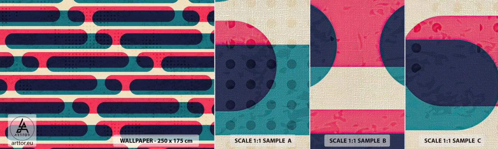 Vzor Fototapety Premium Canvas - Dovnitř a dopředu - Abstrakce, Kus, Moderní umění - 100x30 cm