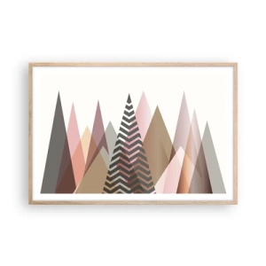 Plakát v rámu světlý dub - Pyramidální pohled - 91x61 cm