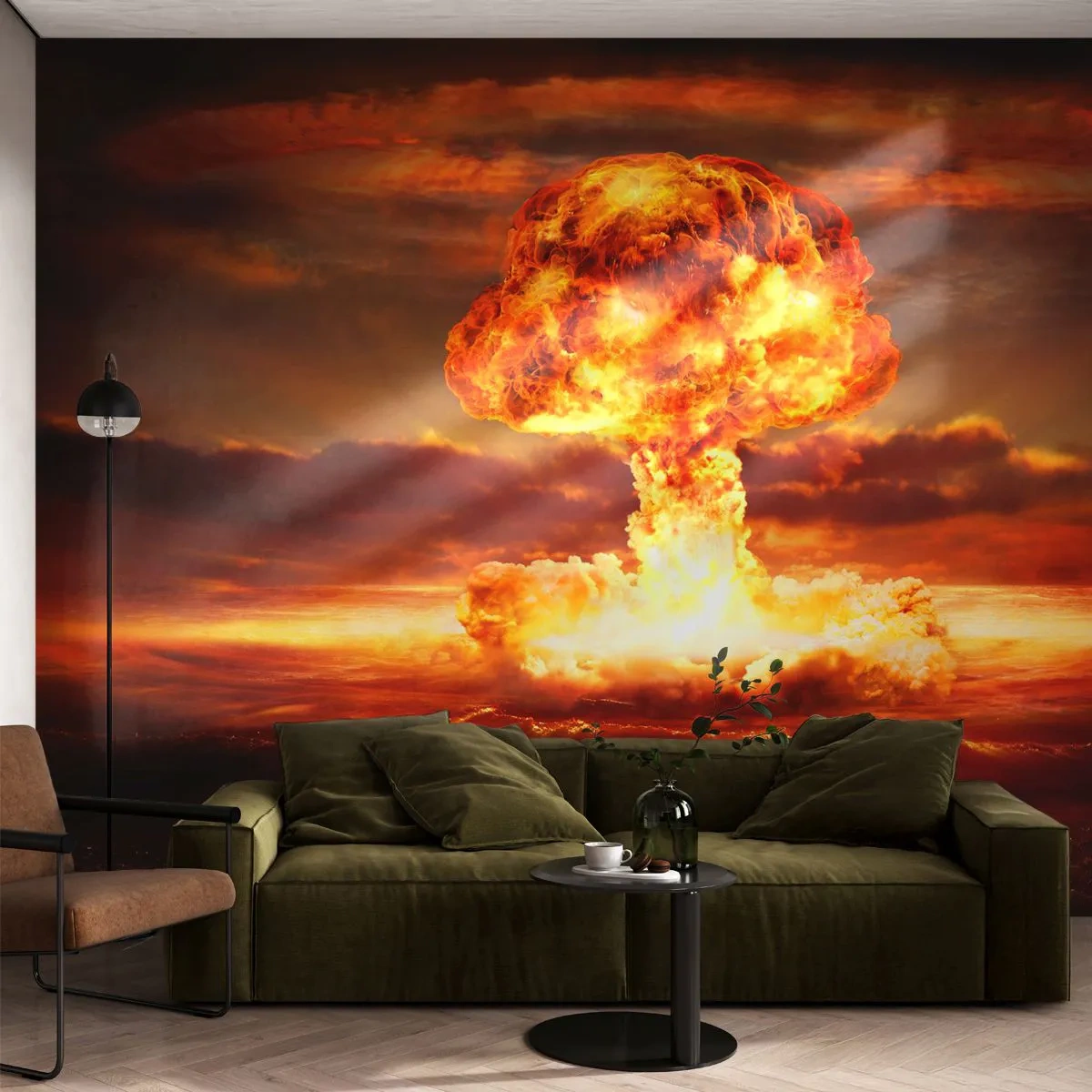 Fototapeta Samolepicí Deluxe Sticker - A nastane konec - Atomová bomba, Válečný, Grafika - 250x175 cm
