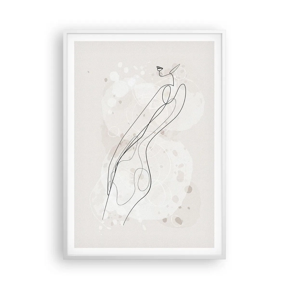 Plakát v bílém rámu - Zabloudit pohledem - 70x100 cm