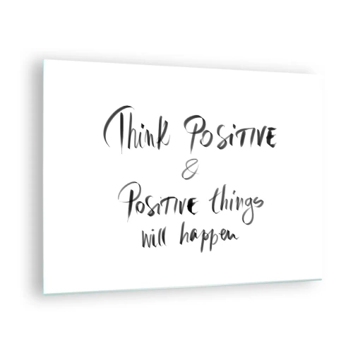 Obraz na skle - Motivační nápis v minimalistickém stylu - 70x50cm - Jak žít? - Moderní nástěnná dekorace do obývacího pokoje a ložnice ARTTOR