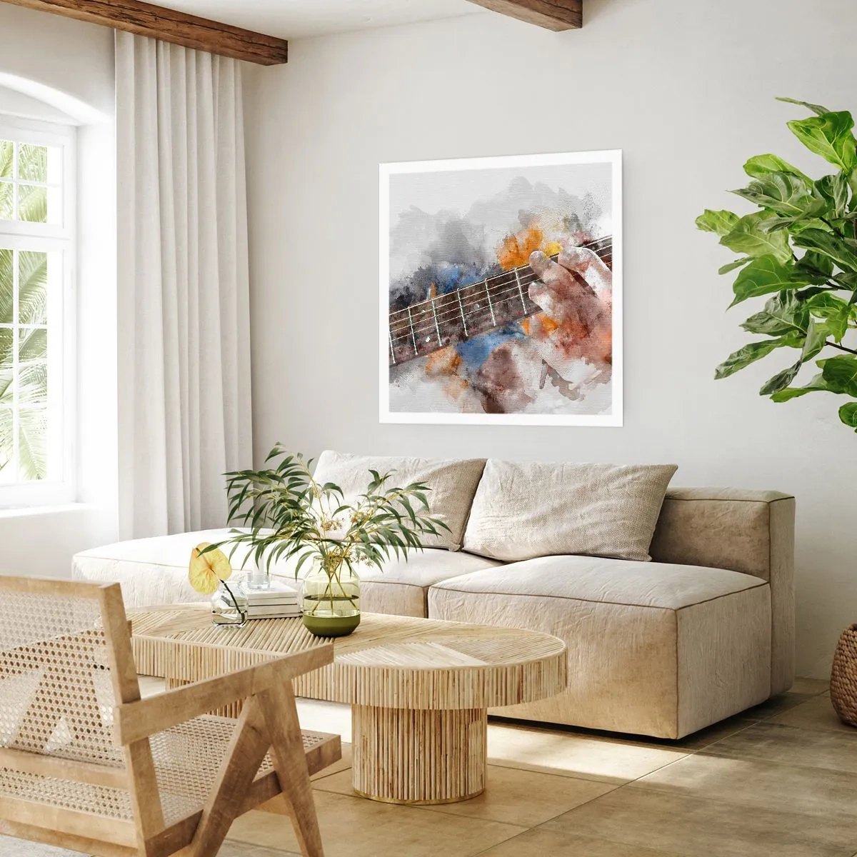 Plakát - Poezie mezi strunami - 60x60 cm