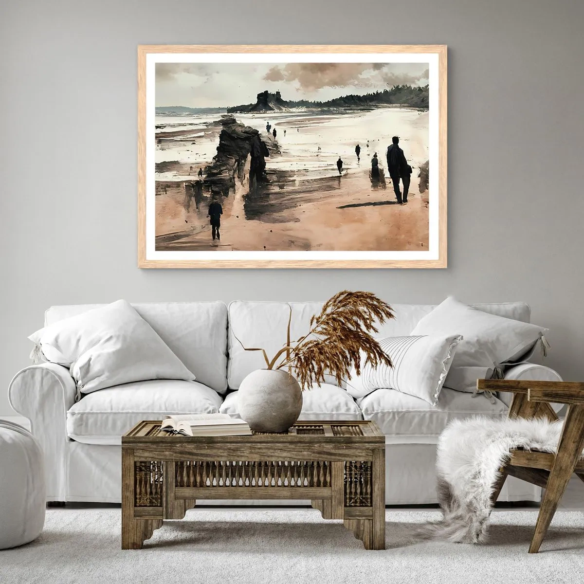 Plakát v rámu světlý dub - Vyvolaní - 100x70 cm