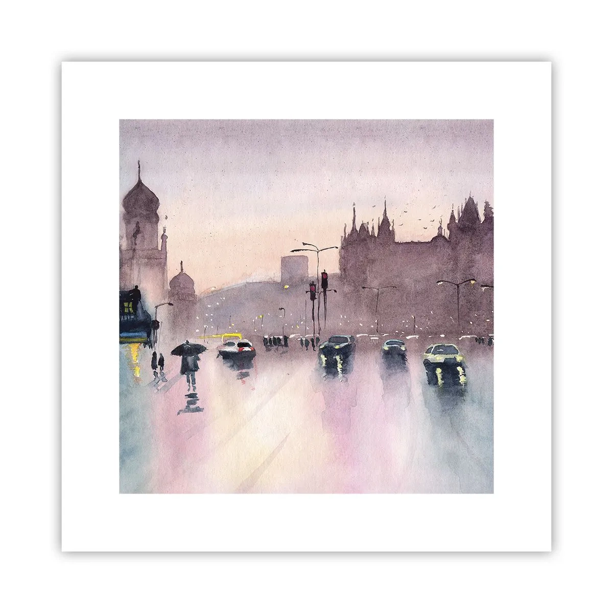 Plakát - V deštivém oparu - 30x30 cm