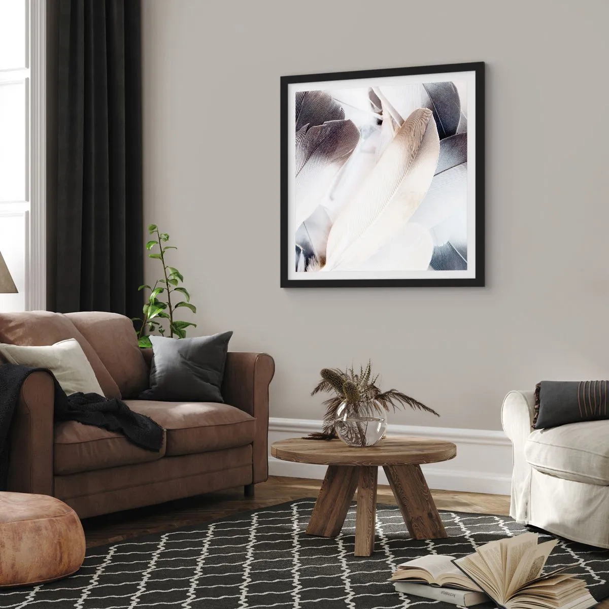 Plakát v černém rámu - Téměř andělské - 50x50 cm