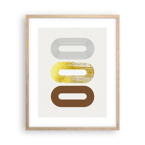 Plakát v rámu světlý dub - Ooo! - 40x50 cm