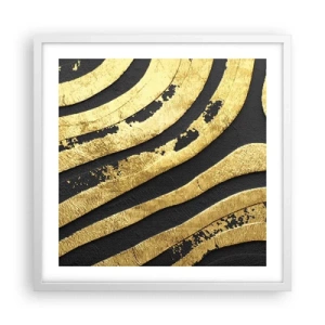 Plakát v bílém rámu - Vše plyne - 50x50 cm