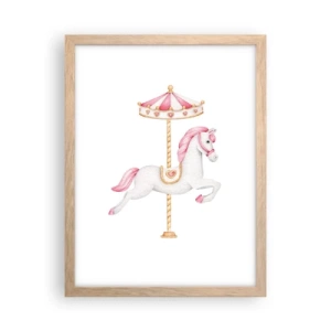 Plakát v rámu světlý dub - Vyrazil z kopýtka - 30x40 cm