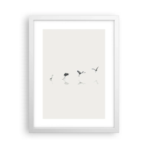 Plakát v bílém rámu - Čtyři jednoduché kroky - 30x40 cm