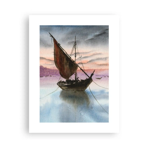 Plakát - Večer v přístavu - 30x40 cm