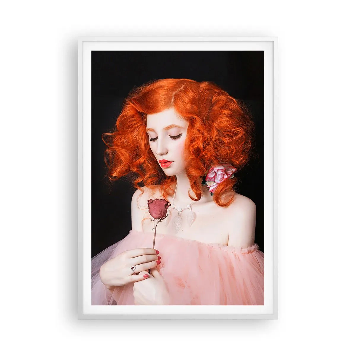 Plakát v bílém rámu - V barokním stylu - 70x100 cm