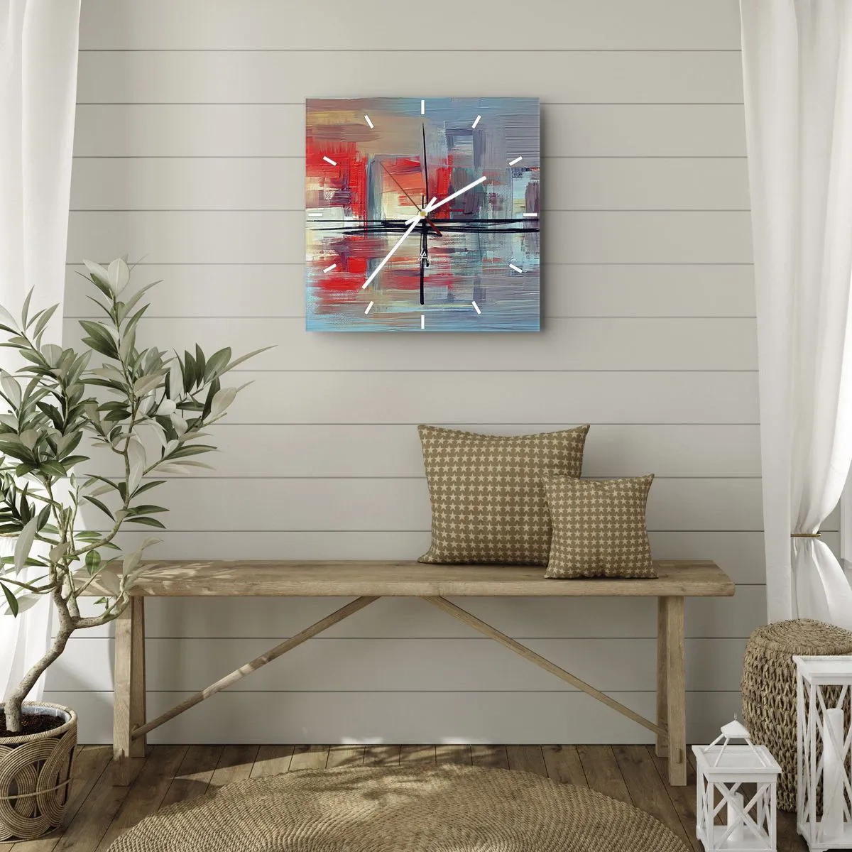 Nástěnné hodiny - Krajina v neznámé dimenzi - 30x30 cm