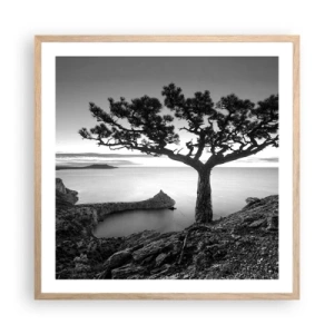 Plakát v rámu světlý dub - Klid až k horizontu - 60x60 cm