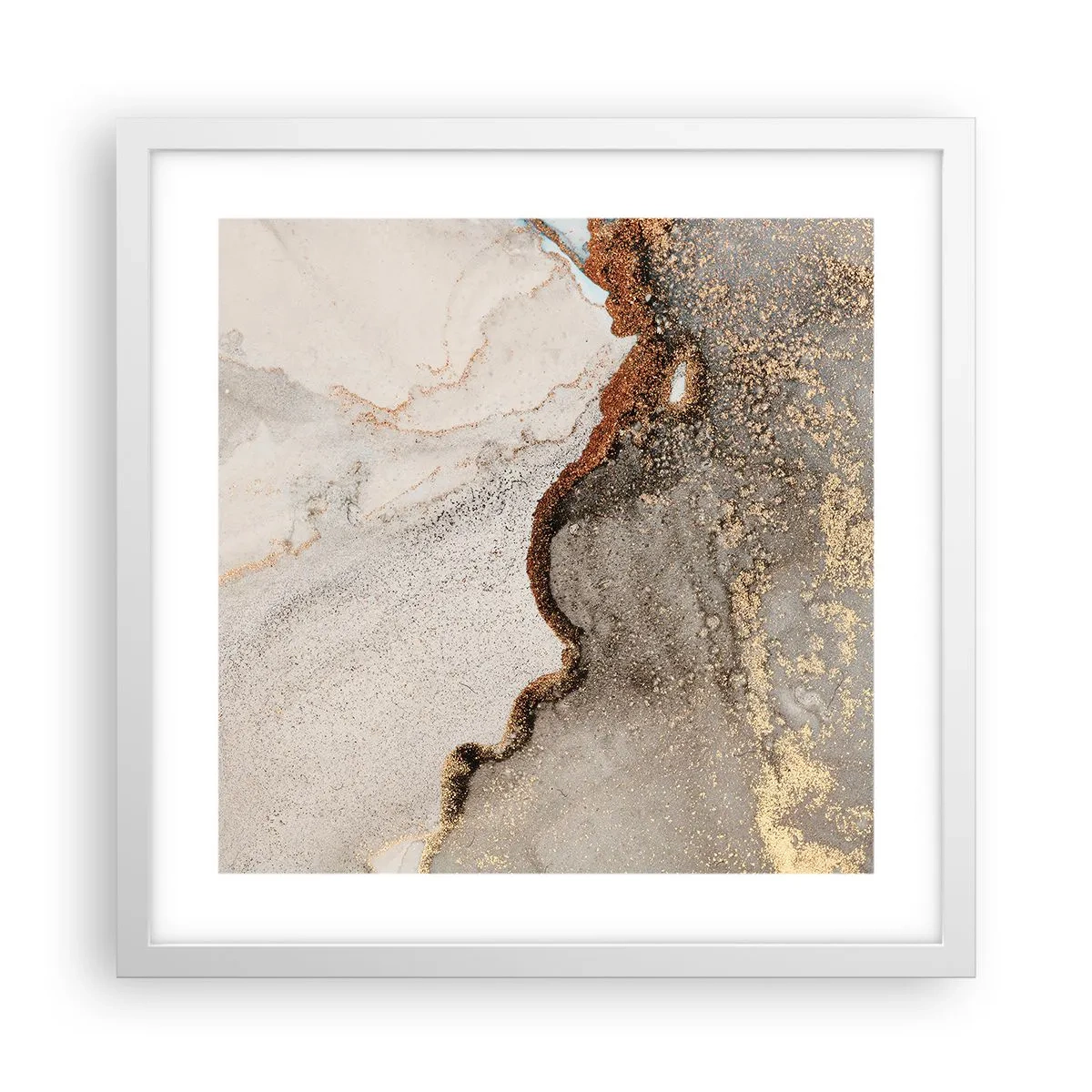 Plakát v bílém rámu - Na hranici barev - 40x40 cm