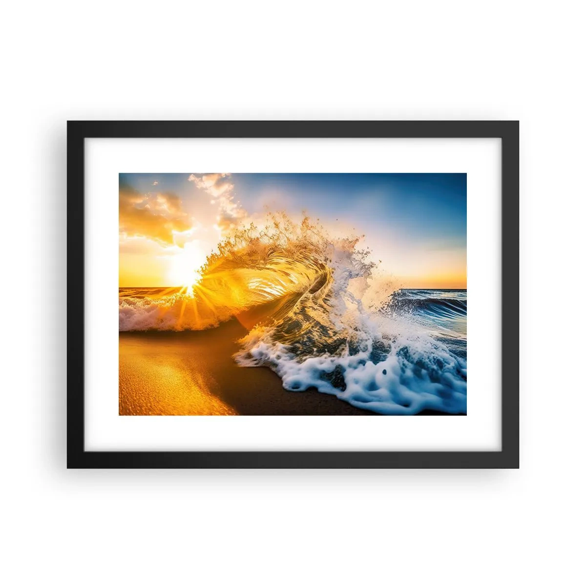 Plakát v černém rámu - Hra v písku - 40x30 cm