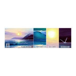 Vzor Fototapety Samolepicí Deluxe Sticker - Křišťál vody a vzduchu - Krajina, Moře, hory - 100x30 cm