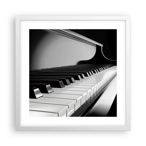 Plakát v bílém rámu - Harmonie tvarů a barev - 40x40 cm