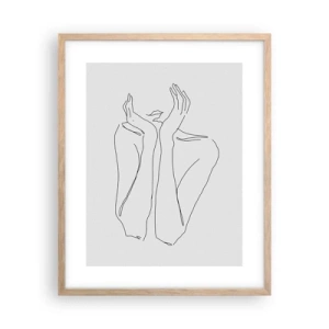 Plakát v rámu světlý dub - O čem sní dívky - 40x50 cm