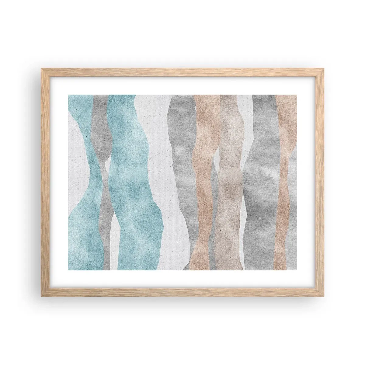 Plakát v rámu světlý dub - Studie blízkosti - 50x40 cm