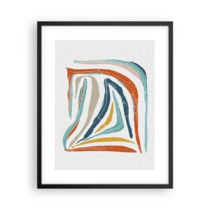 Plakát v černém rámu - Přátelsky usměvavá abstrakce - 40x50 cm