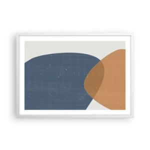 Plakát v bílém rámu - Ovály a vlivy - 70x50 cm