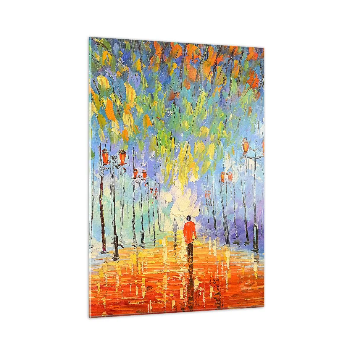 Obraz na skle - Noční píseň deště - 50x70 cm