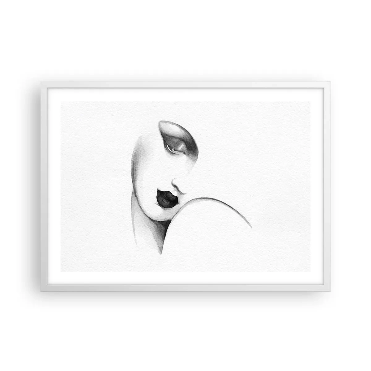 Plakát v bílém rámu - Ve stylu Lempické - 70x50 cm