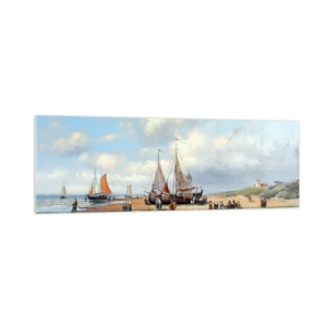Obraz na skle - Po úspěšném rybolovu - 160x50 cm