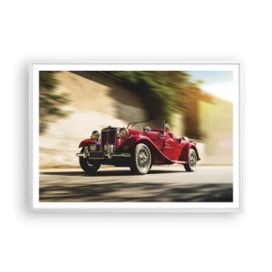 Plakát v bílém rámu - Krásnější než Níké Samothrácká - 100x70 cm