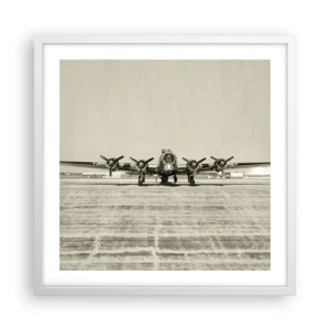 Plakát v bílém rámu - Jako vždy připraven - 50x50 cm