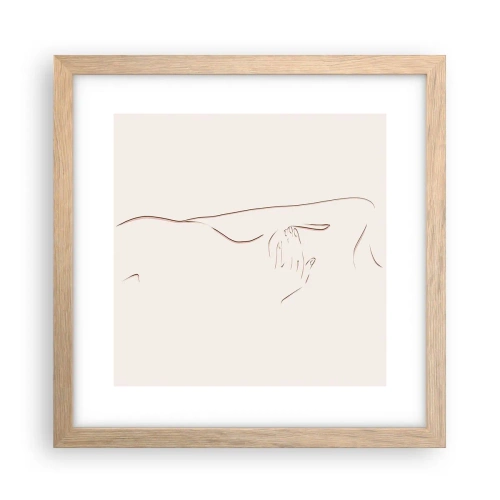 Plakát v rámu světlý dub - Tvar touhy - 30x30 cm