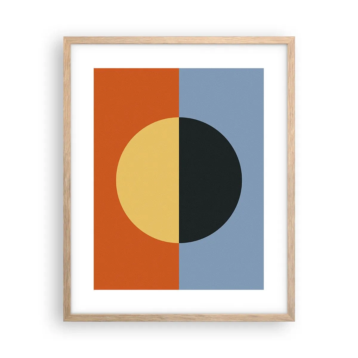 Plakát v rámu světlý dub - Kompozice tepla a chladu - 40x50 cm