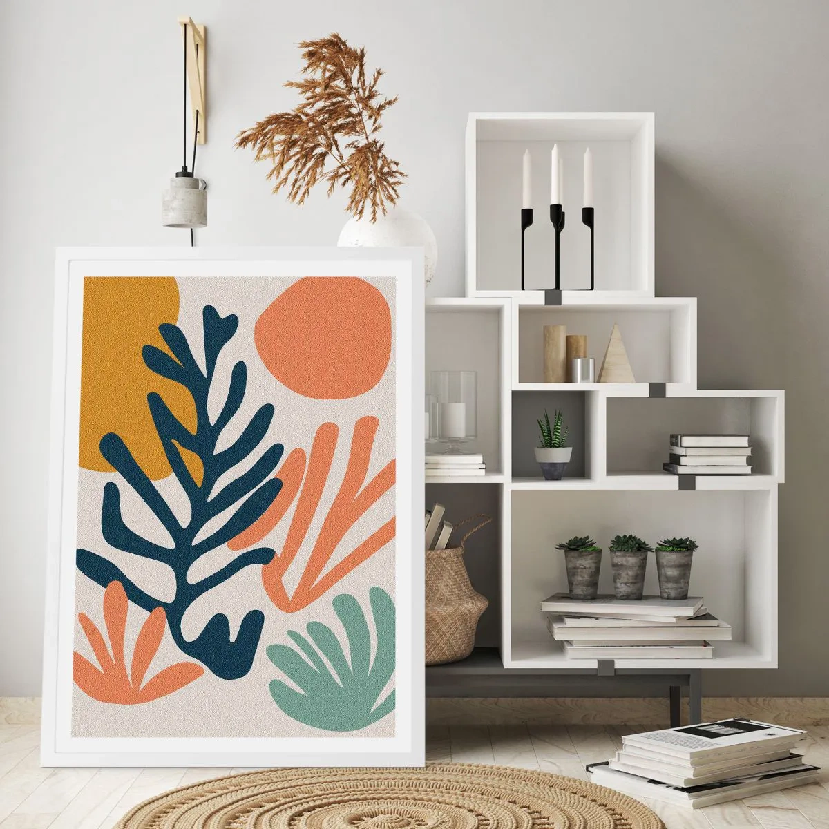 Plakát v bílém rámu - Korálová moře - 50x70 cm