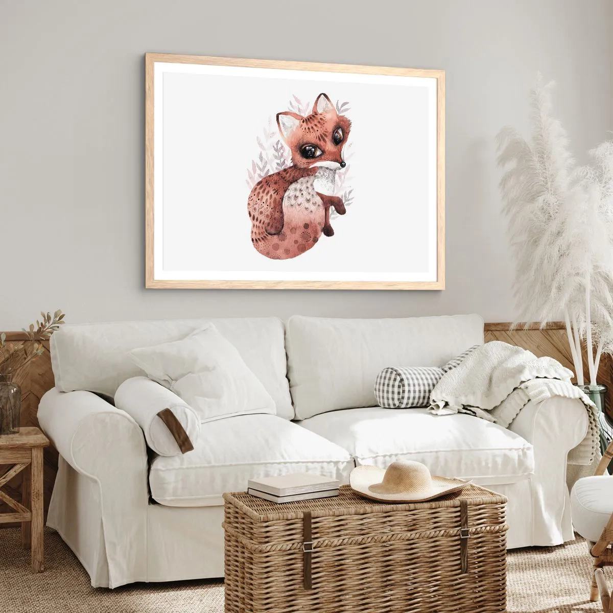 Plakát v rámu světlý dub - Prostě se zamilovat - 100x70 cm