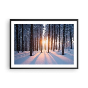 Plakát v černém rámu - Jasně černé na bílém - 70x50 cm