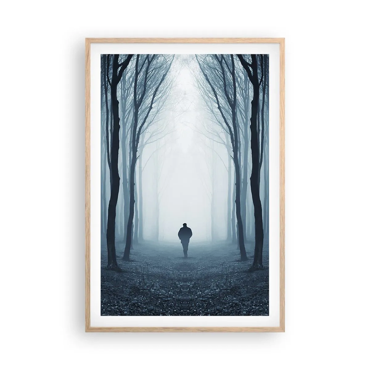 Plakát v rámu světlý dub - A všechno jednoduché a jasné - 61x91 cm