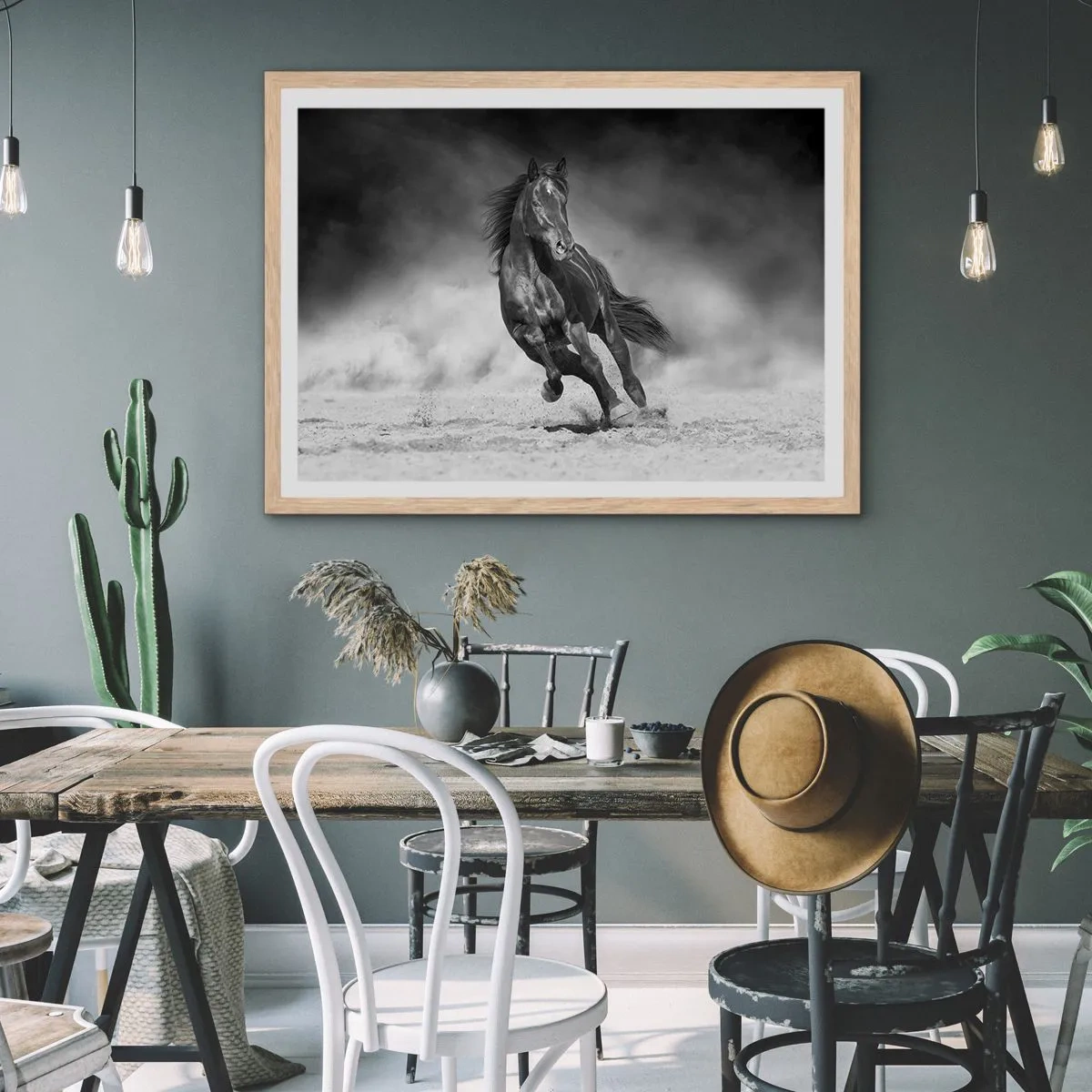 Plakát v rámu světlý dub - Hodné samotného emíra - 91x61 cm