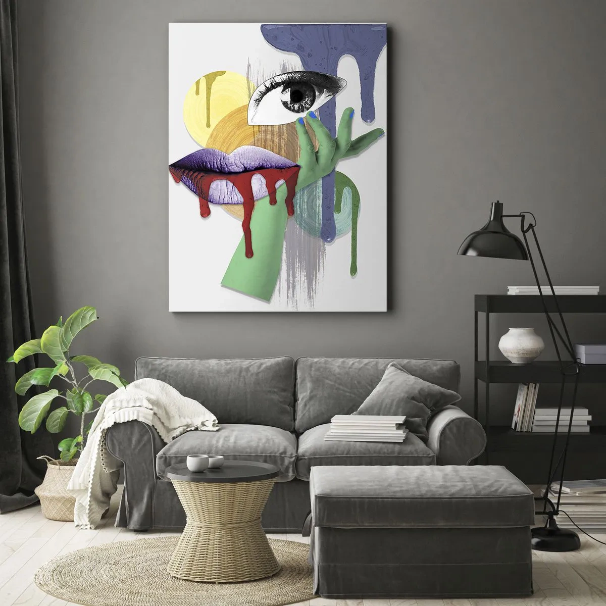 Obraz na plátně - Zdeformovaný portrét - 45x80 cm