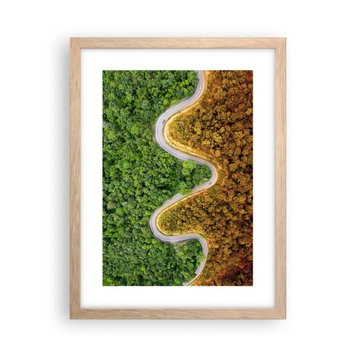 Plakát v rámu světlý dub - Hranice a průlomy - 30x40 cm