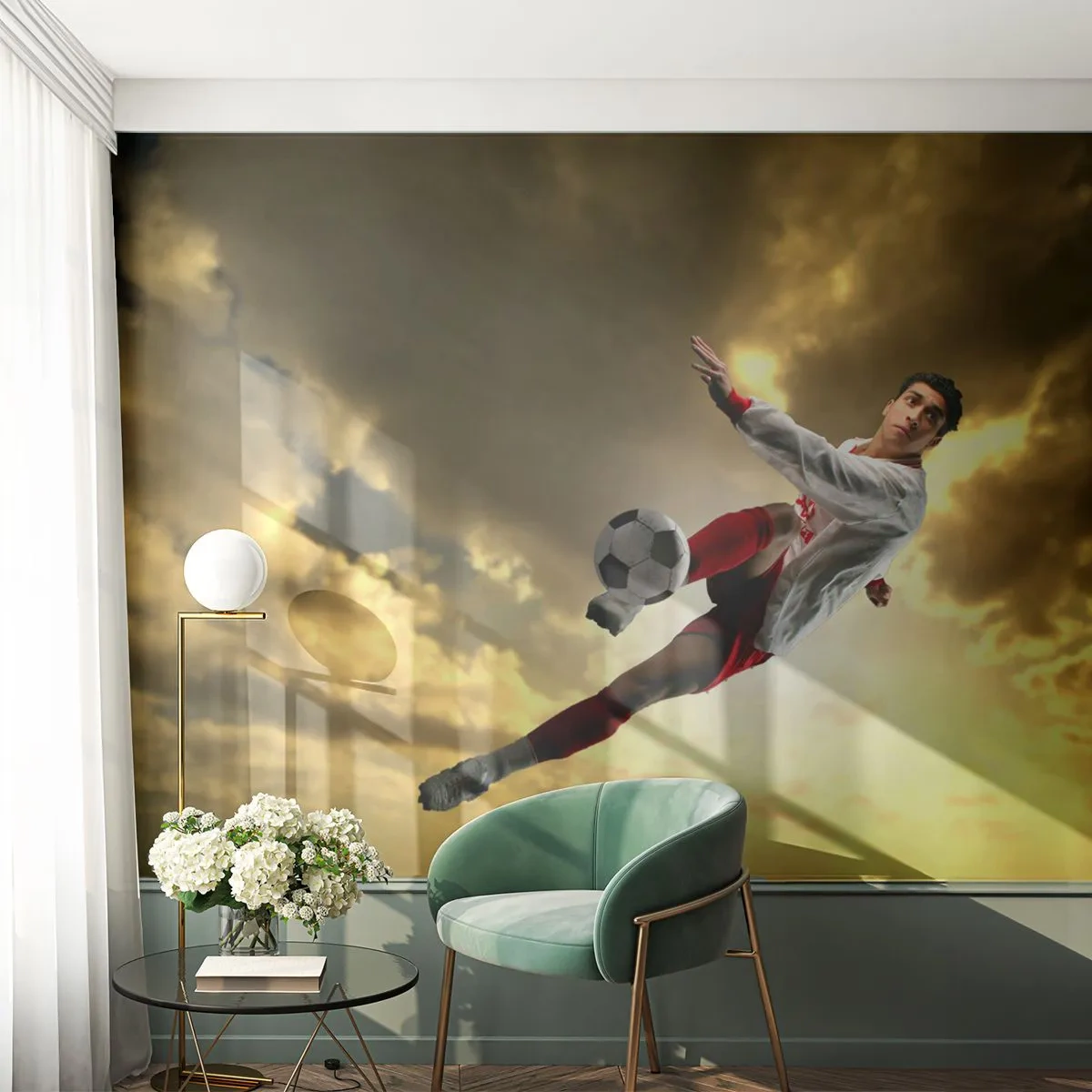 Fototapeta Premium Canvas - Fotbalové nebe - Sport, Fotbalista, Fotbal - 250x175 cm